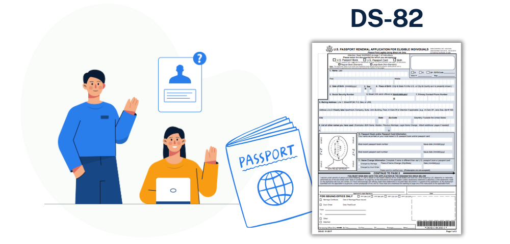 The example of the DS-82 passport application for print